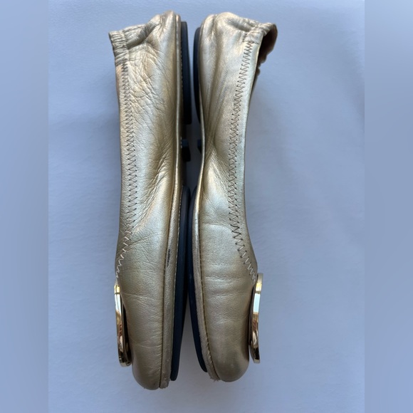 Tory Burch Gold Reva Flats - Picture 5 of 10